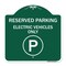Signmission Reserved Parking Electric Vehicles With ParkingHeavy-Gauge Aluminum Sign, 18" x 18", GW-1818-23151 A-DES-GW-1818-23151 - alternate 1